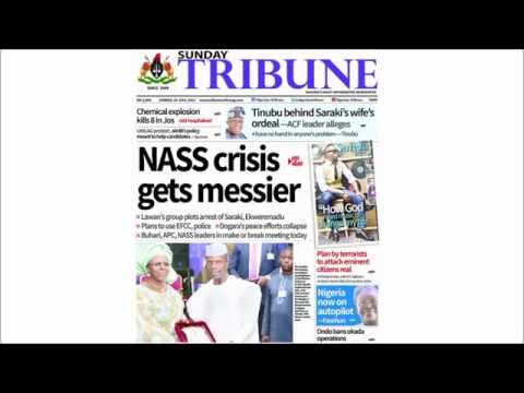 Nigerian Newspaper Headlines -26th July 2015- NASS Crisis gets messier