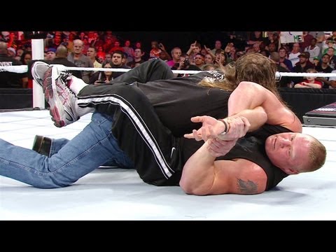 Brock Lesnar attacks Shawn Michaels: Raw, August 13, 2012