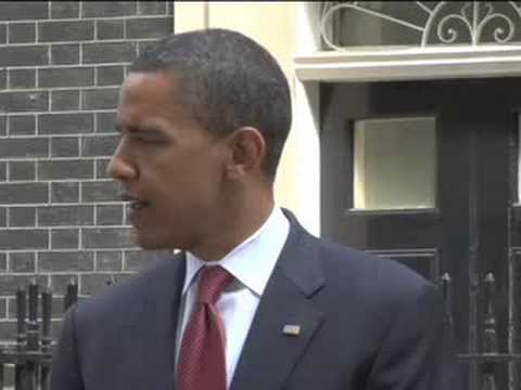 Barack Obama at 10 Downing Street, London