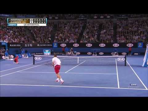 Stanislas Wawrinka vs Djokovic Aus  Open 2014 1280 x 720