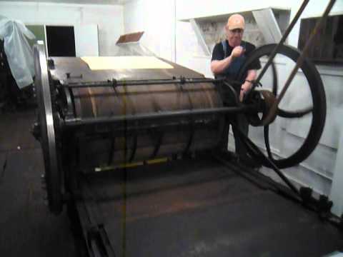 RUNNING CAMPBELL COUNTRY CYLINDER NEWSPAPER PRESS IN HOMER, GEORGIA