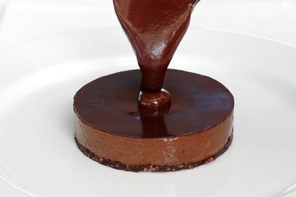 Peter Gilmore's signature eight-texture chocolate cake. 