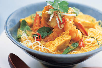 Prawn laksa.