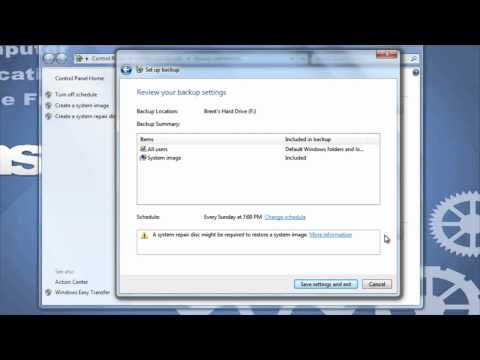 How to Back Up Your Files/Computer in Windows 7