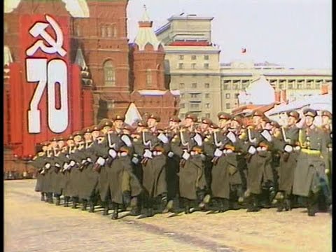 HD Soviet October Revolution Parade, 1987 Part I Парад 7 Ноября