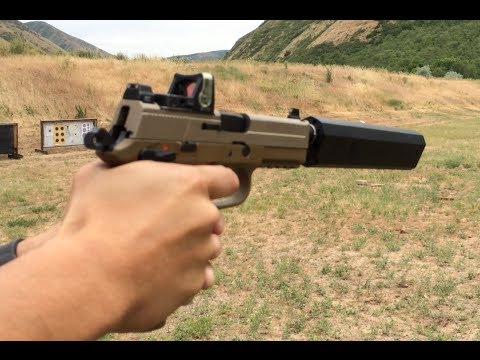 FN FNP 45 Tactical, Silencerco Osprey Suppressor, Trijicon RMR Wet vs Dry Suppressor Test