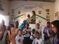 Afro-Venezuelan children practice traditional music at a cultural center in Barlovento, Miranda State. (Jeanette Charles)