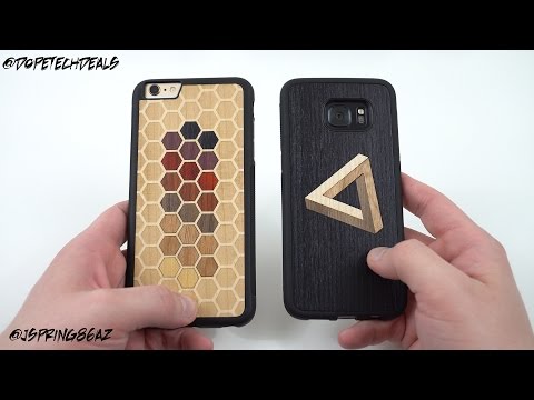 Galaxy S7 Edge Laser-Cut Wood Inlay Case from Carved!