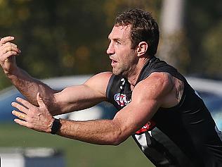 Collingwood training at Olympic Park.