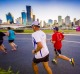 Action during the City2South charity fun run on Sunday.