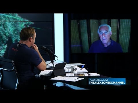 Donald Trump will destroy Hillary Clinton next week, Alex Jones talks to Roger Stone