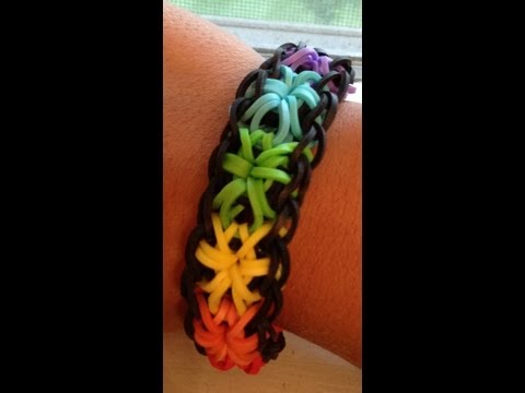 How to make a rainbow loom starburst bracelet