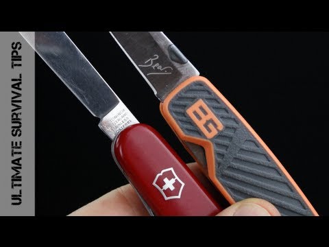 Victorinox Swiss Army Knife vs. Bear Grylls Pocket Tool - REVIEW - Best Pocket Knife? Let's see...