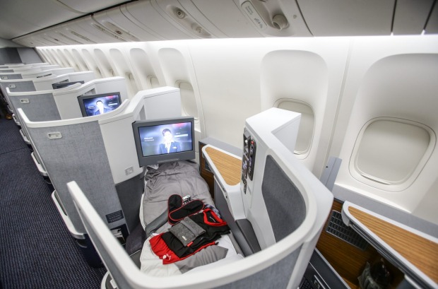 American Airlines Business Class on the B777-300ER aircraft.