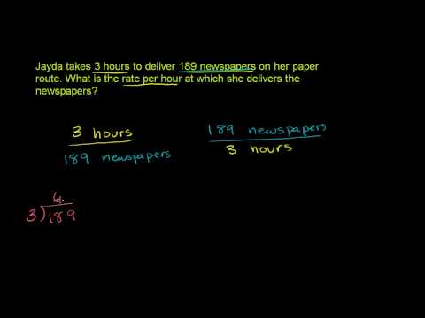 Solving unit rates problem | Ratios, proportions, units, and rates | Pre-Algebra | Khan Academy