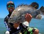 Daniel Powell with a tripletail fish he caught in the Gladstone region. Photo Contributed