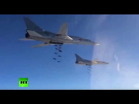 New footage of Russian strategic bombers striking targets in Syria