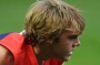 Learning curve: A young Jack Watts hits the MCG turf during his first game.