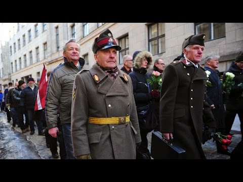 Nazi Waffen-SS veterans march free in Riga, Latvia