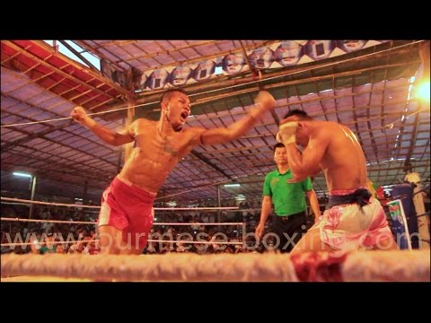 Lethwei Burmese Boxing [HD] - Soe Lin Oo vs. Jingreedtong (1): Myanmar Letwhay vs. Muay Thai 02/2015