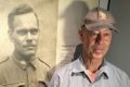 Michael Laing with a photo of his grandfather ANZAC Gordon Naley.