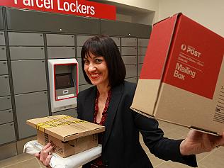 A new Australian Post office has opened in Bourke St. This store has a part that is open 24/7 and is set up for the new online user of the post office who post large parcels. Christine Corbett the owner of the latest Oz post store.