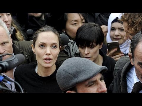 UN special envoy Angelina Jolie receives riotous welcome in Greece