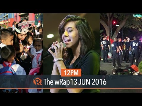 Orlando shooting, Christina Grimmie, K-12 in PH | 12PM wRap