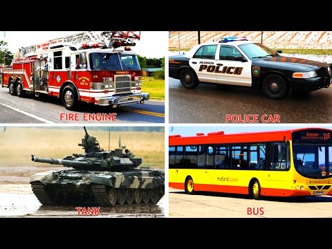 Cars for Kids : Transportation sounds - names and sounds of vehicles | Learning videos