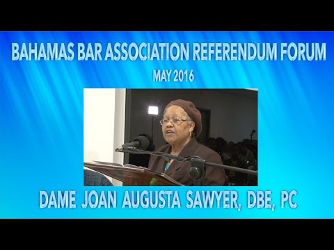 Dame Joan Augusta Sawyer at the Bar Association Forum May 2016