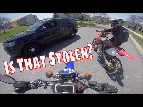 State Trooper Doesn't Impound Our Dirt Bikes, Cool Cop