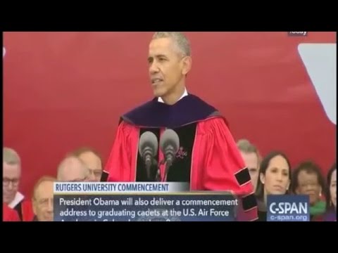 Obama Defends Condoleezza Rice During Rutgers Commencement Speech