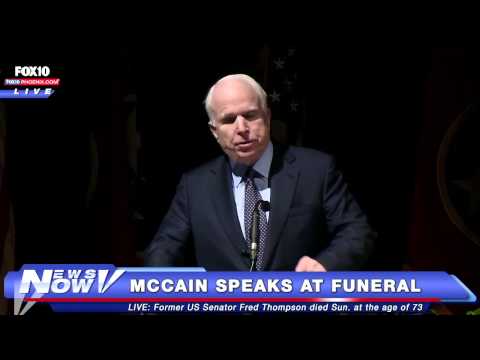 Sen. John McCain Speaks at Fred Thompson Funeral