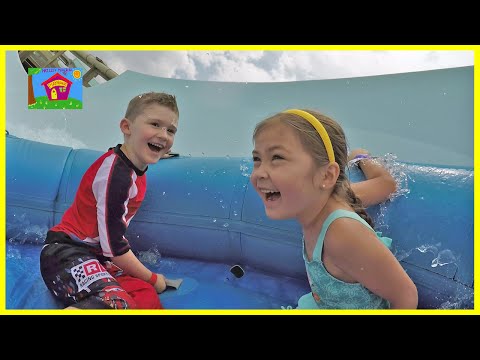 BLIZZARD BEACH WATERPARK HUGE SLIDE FAMILY FUN VACATION Hailey's 5th Birthday Party Surprise Present