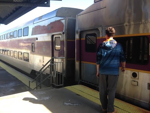 Early Morning Trip To South Station Aboard The MBTA Commuter Rail