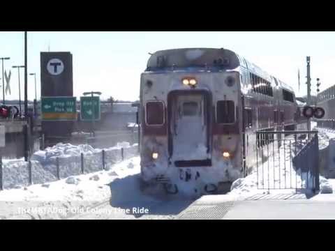 TheMBTADog: MBTA Old Colony Commuter Rail Ride in Snow - Braintree to South Station (2015-02-13)