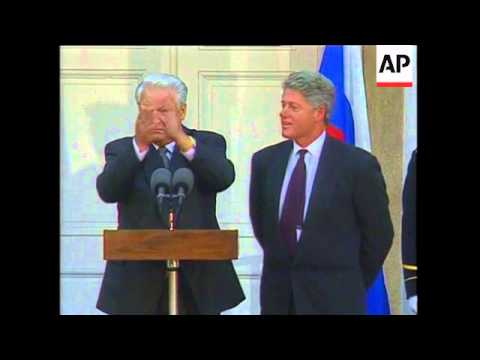 President Clinton and Boris Yeltsin laugh attack