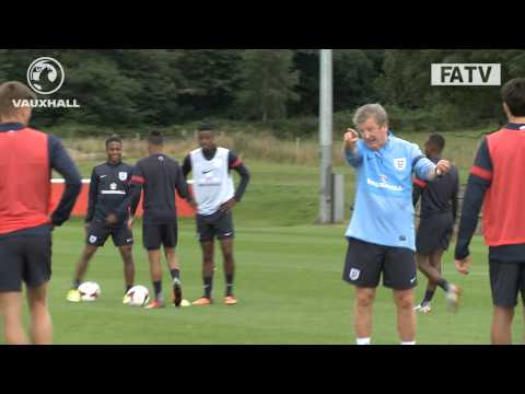 EXCLUSIVE: Roy Hodgson takes England-U21 training