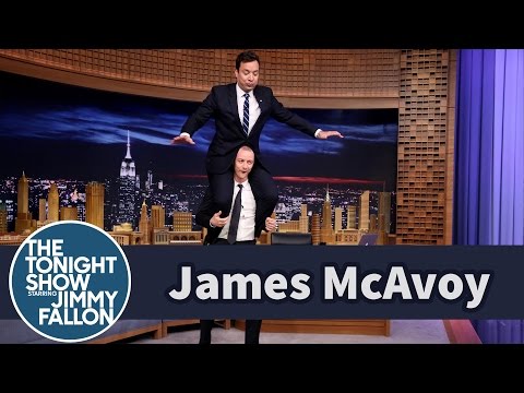 James McAvoy Gives Jimmy a Ride on His Shoulders