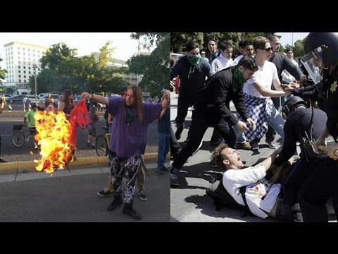 Protests Anti Trump in Albuquerque New Mexico (5-24-16) Donald Trump protesters Albuquerque NM rally