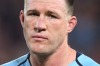 Got the Blues: NSW skipper Paul Gallen cuts a forlorn figure in Brisbane.