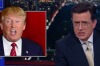 Brutal takedown ... The Late Show host Stephen Colbert blasted Donald Trump for his self-congratulatory response to the ...