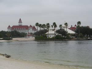 File - Disney's Grand Floridian Resort & Spa, which includes the man-made lake 'Seven Seas Lagoon', at the Walt Disney World Resort near Orlando, Florida.