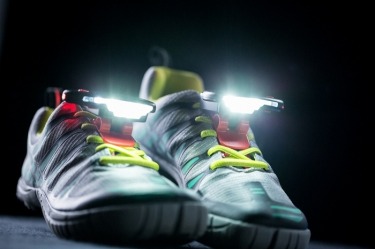 <b>Night Runner Shoe Lights - US$60</b><br>
These simple yet innovative shoe lights clip onto any running shoes, ...