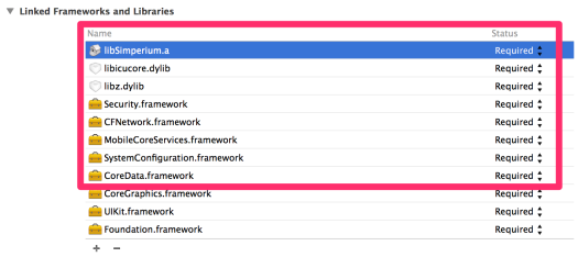 Required Frameworks