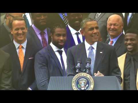 06/06/2016 President Barack Obama honors Super Bowl 50 Champs Denver Broncos at the White House