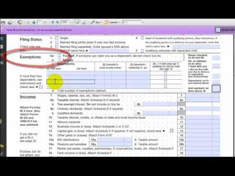 How to Fill Out your Income Tax Form 1040