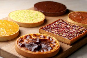 A selection of tarts served at Oter restaurant in Melbourne.