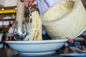 Spaghetti cacio e pepe at Molto in Kingston.