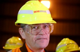 Opposition Leader Bill Shorten during a visit to the Arrium steelworks during a visit to Whyalla in South ...